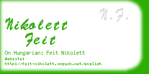 nikolett feit business card